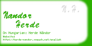 nandor herde business card
